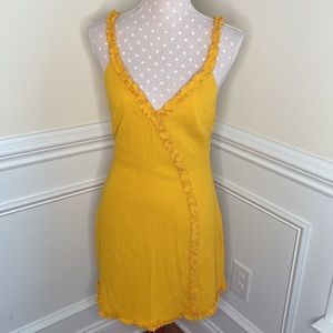 The Impeccable Pig Mustard Mini Dress Sz M